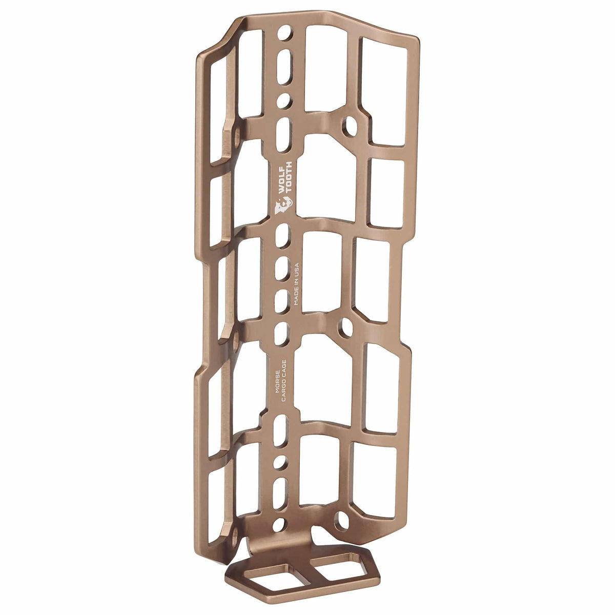 Wolf Tooth Morse Cargo Cage, bronze, front view