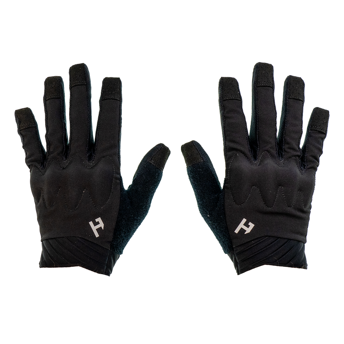 Handup Pro-Tection Gloves, Pure Black, pair laid flat