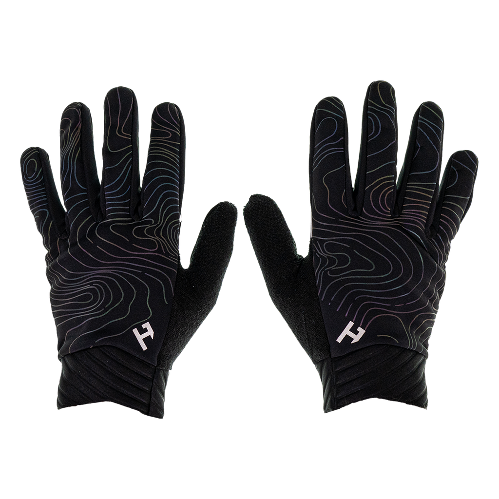 Handup Cold Weather Gloves, Lucid Topo, pair laid flat, back of hand
