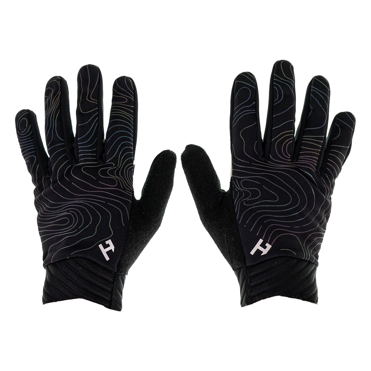 Handup Cold Weather Gloves, Lucid Topo, pair laid flat, back of hand