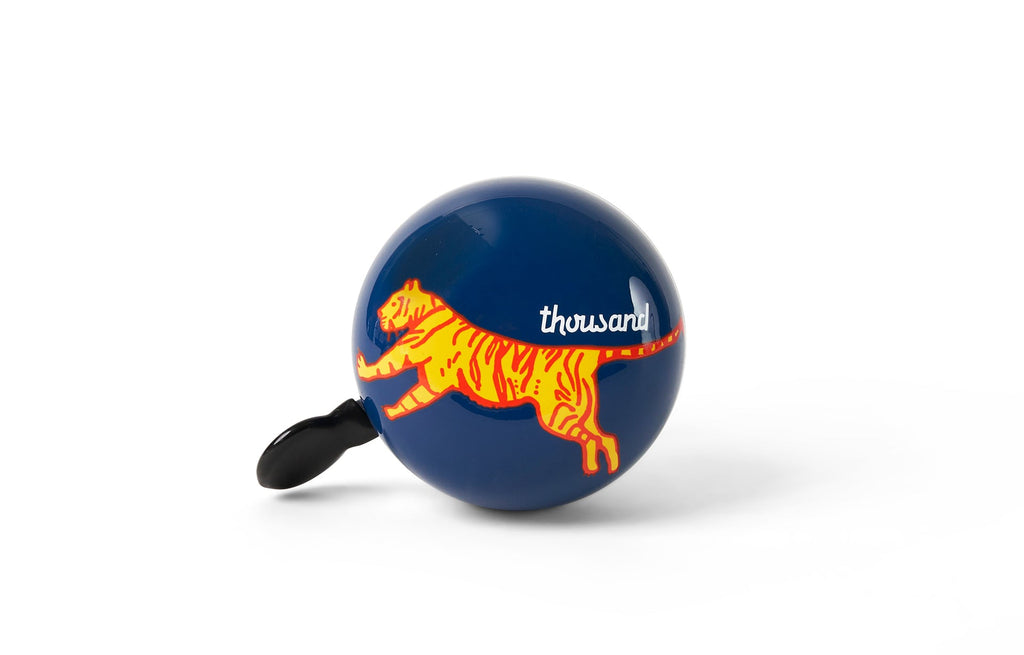 Thousand Jr. Bicycle Bell, navy with tiger print