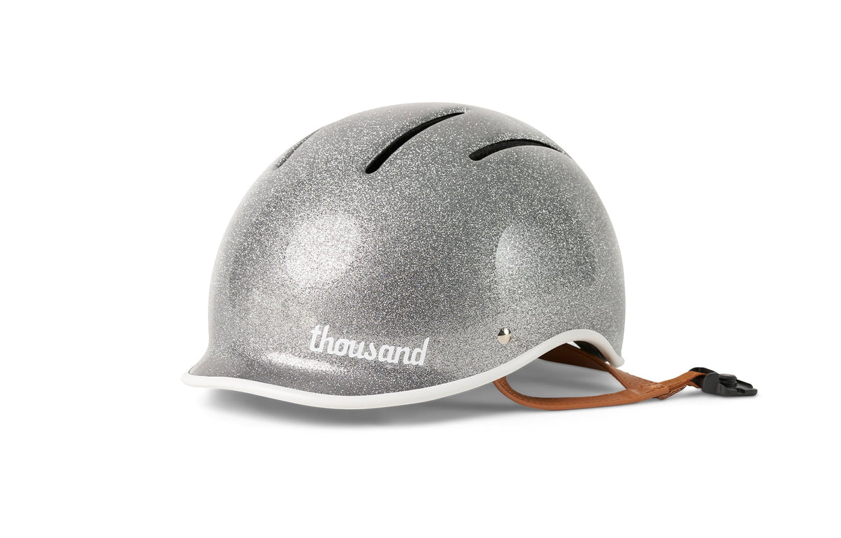 Thousand Jr. Kids Helmet, silver glitter, front angle