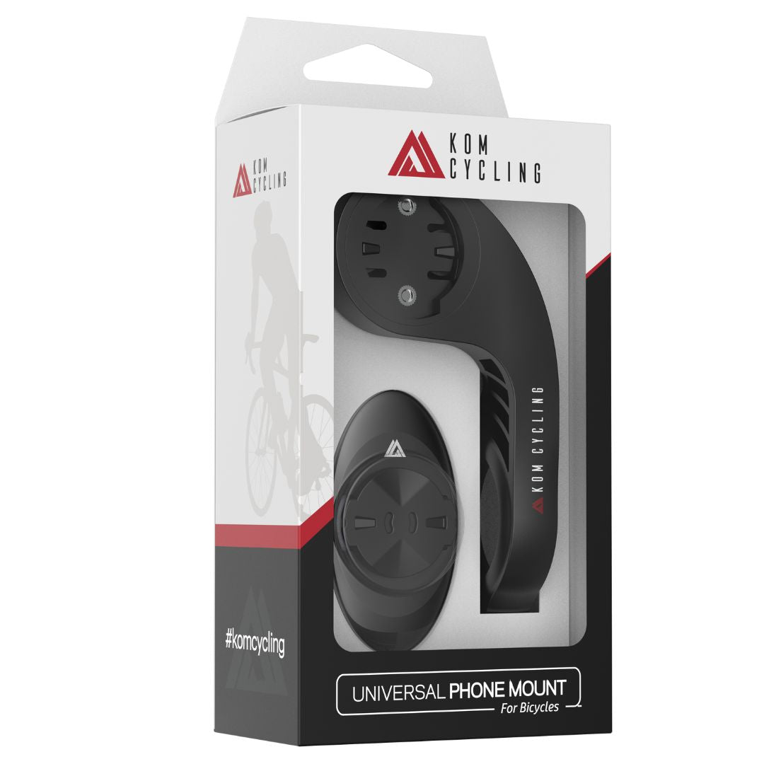 KOM phone mount bundle with adhesive adapter and out-front mount