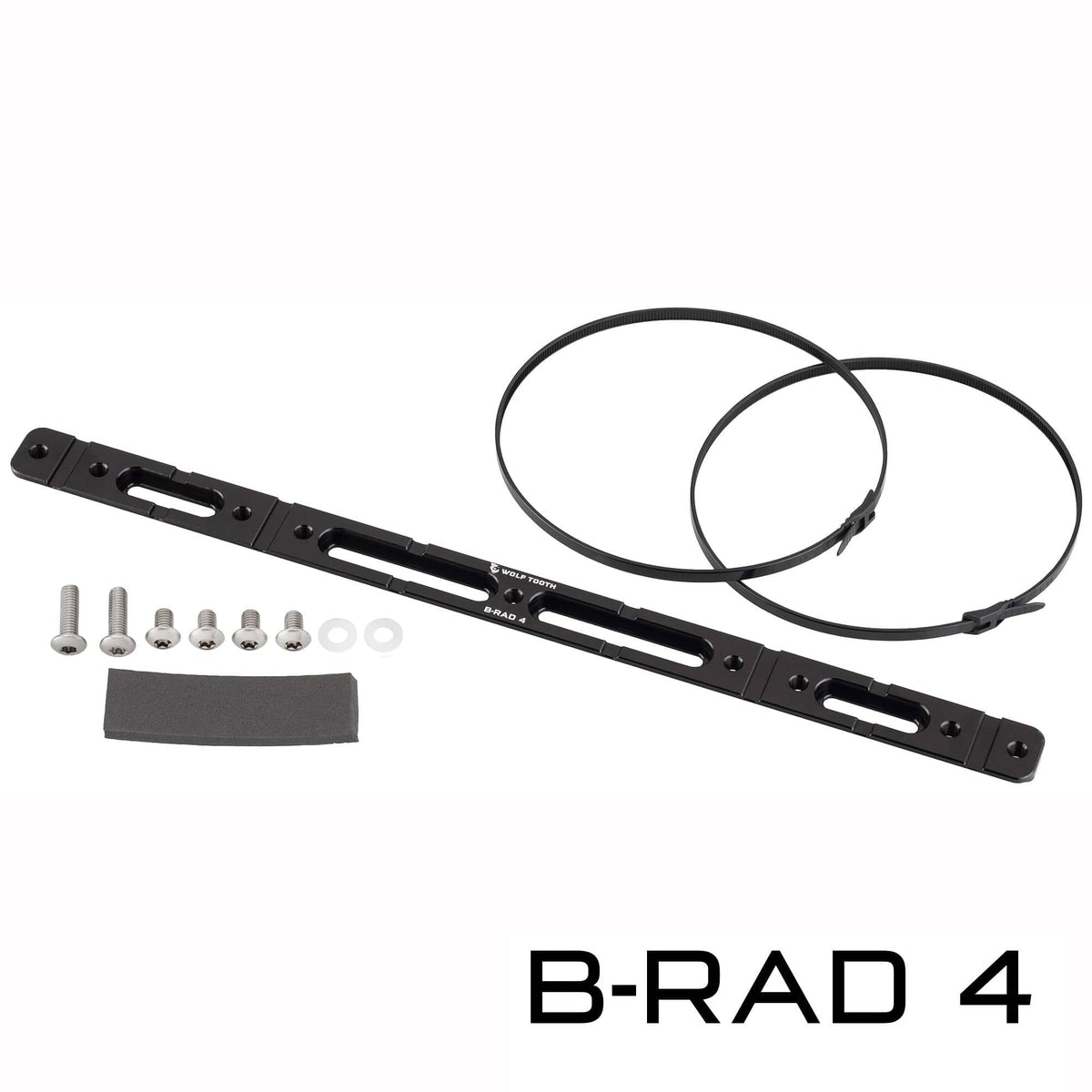 Wolf Tooth B-RAD Mounting Base, B-RAD 4 base with straps and hardware