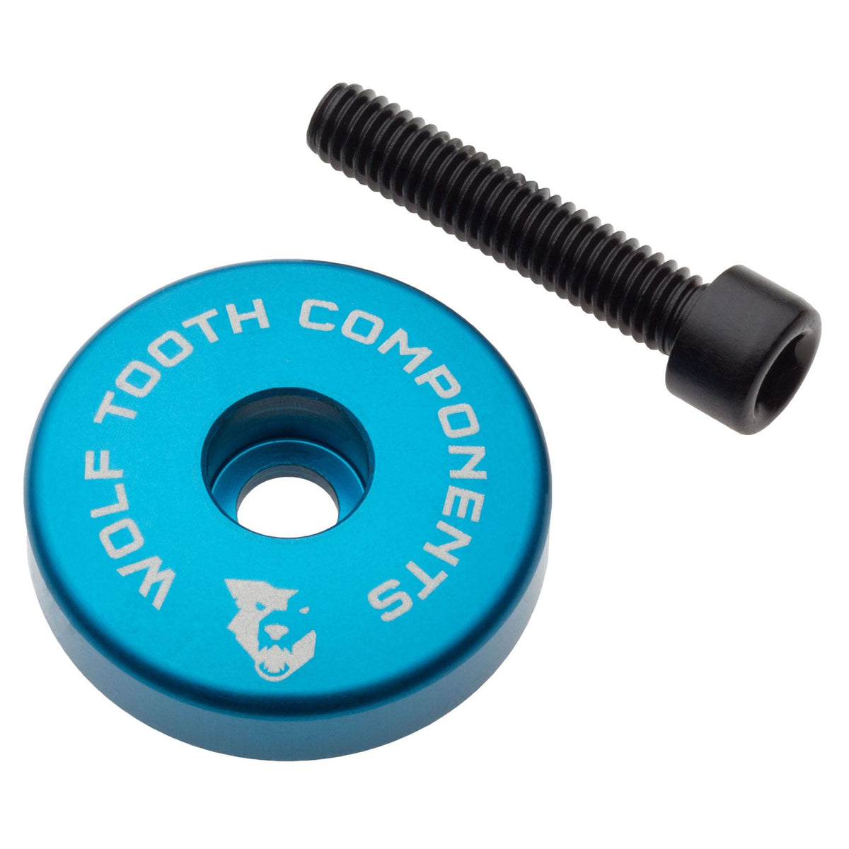 Wolf Tooth Ultralight Stem Cap with Integrated Spacer, Blue