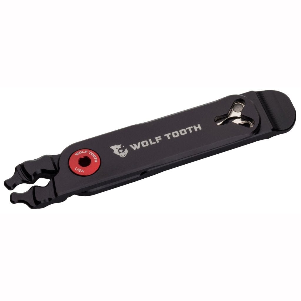 Wolf Tooth Pack Pliers, black with red bolt, closed