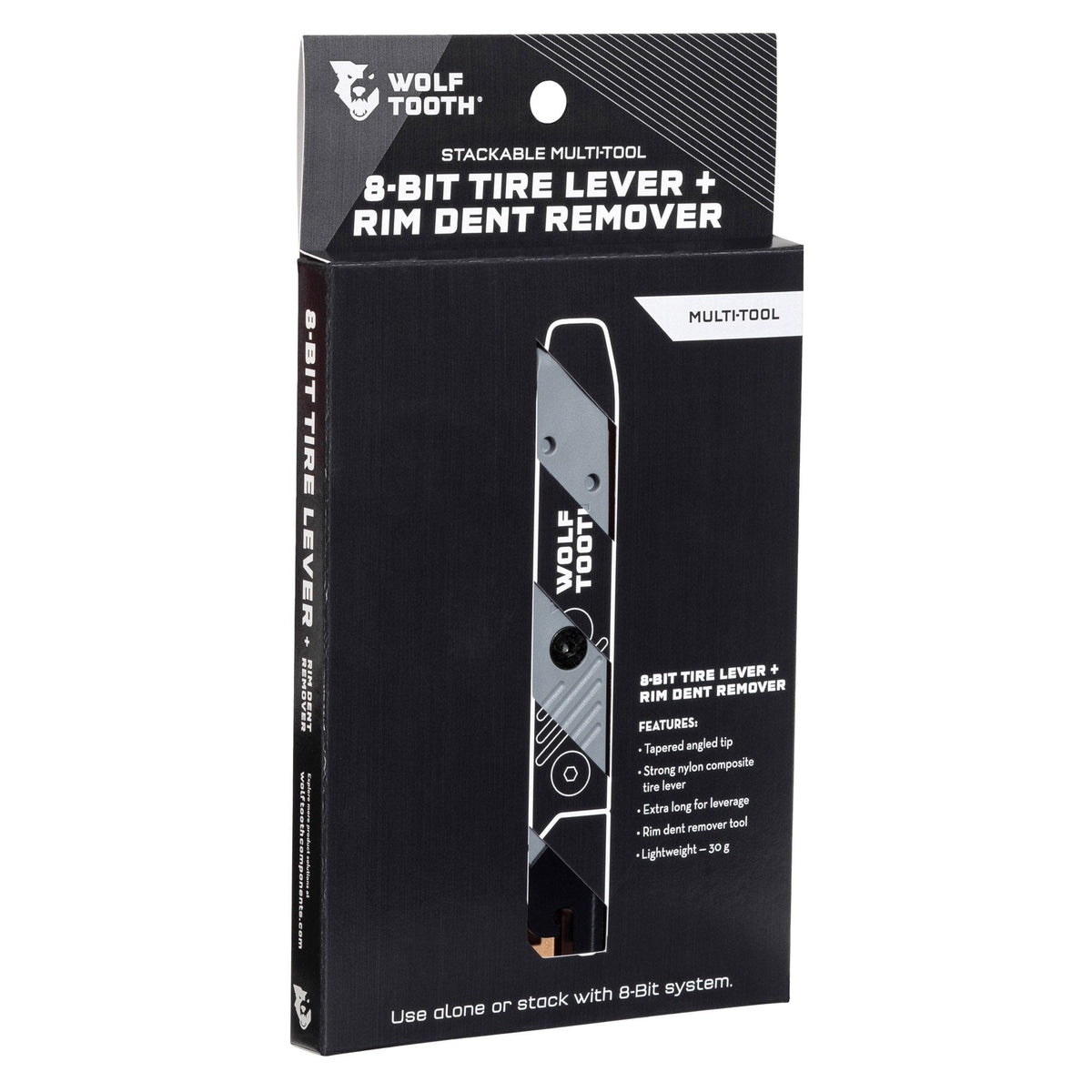 Wolf Tooth 8-Bit Tire Lever + Rim Dent Remover, in retail packaging