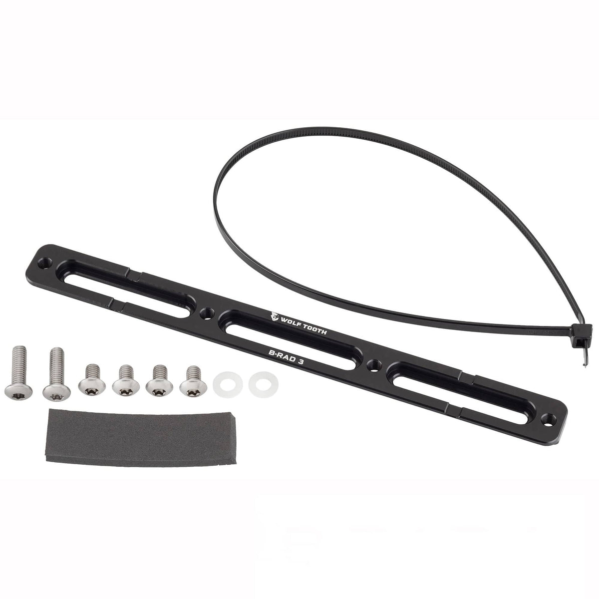 Wolf Tooth B-RAD Mounting Base, 3-slot base with strap and hardware
