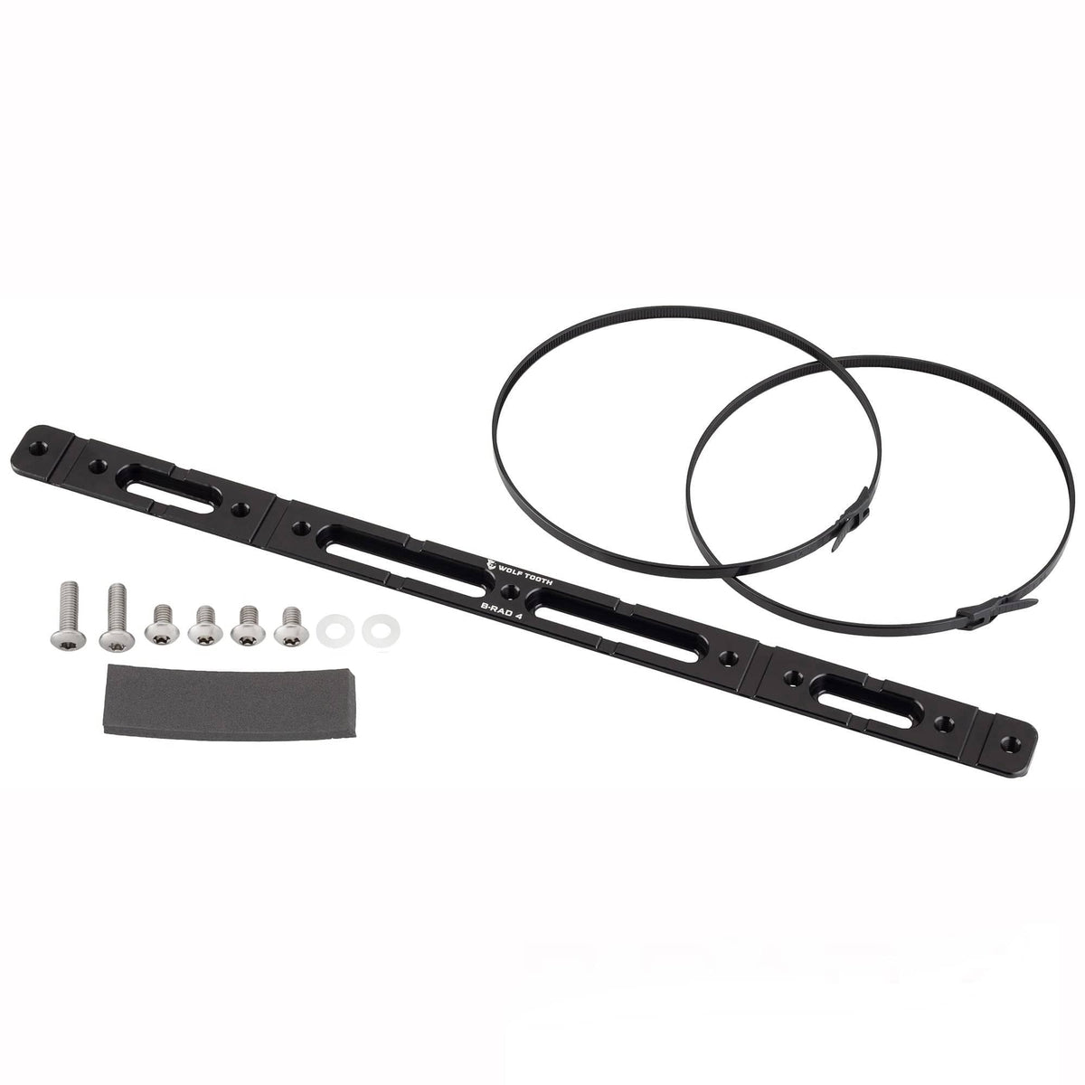 Wolf Tooth B-RAD Mounting Base, 4-slot base with straps and hardware