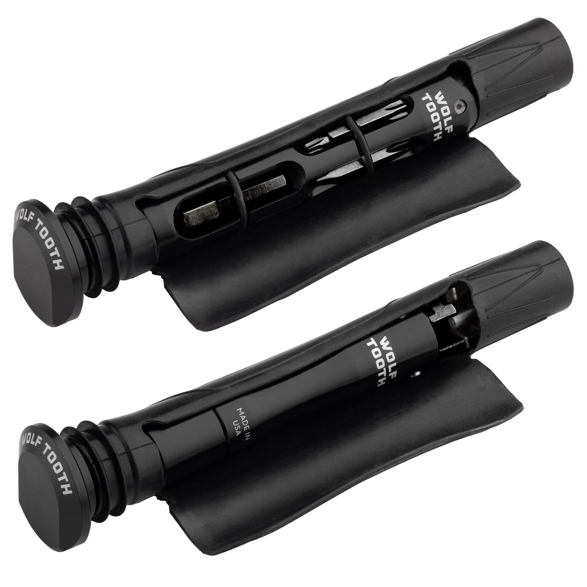 Wolf Tooth EnCase System Bar Kit One, both tools in their storage sleeves