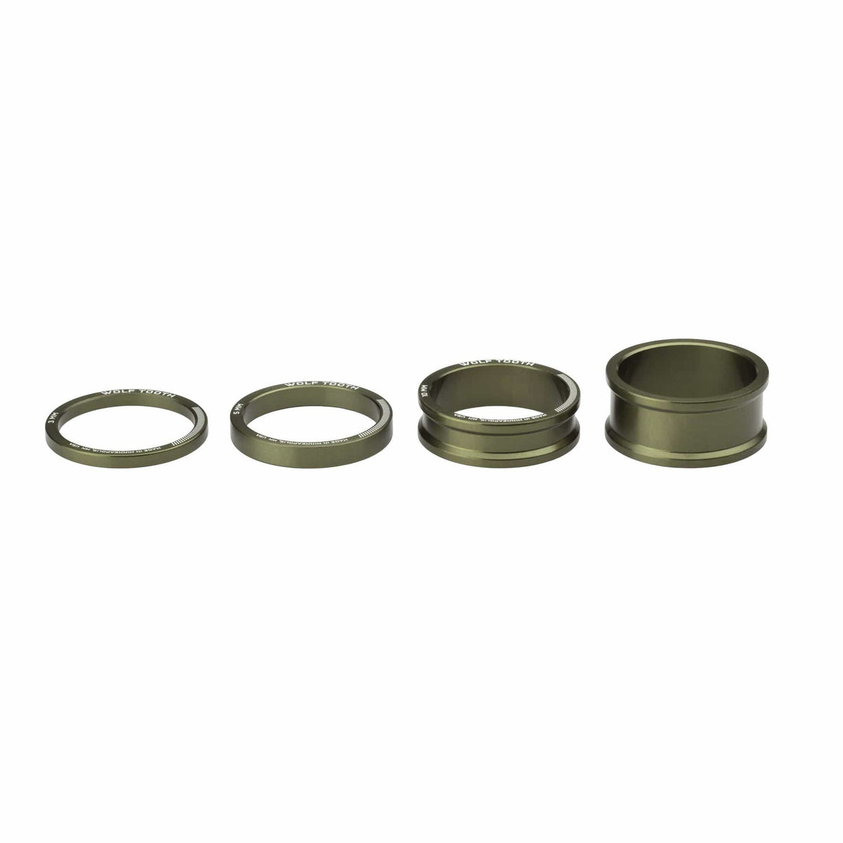 Wolf Tooth Precision Headset Spacers, Olive