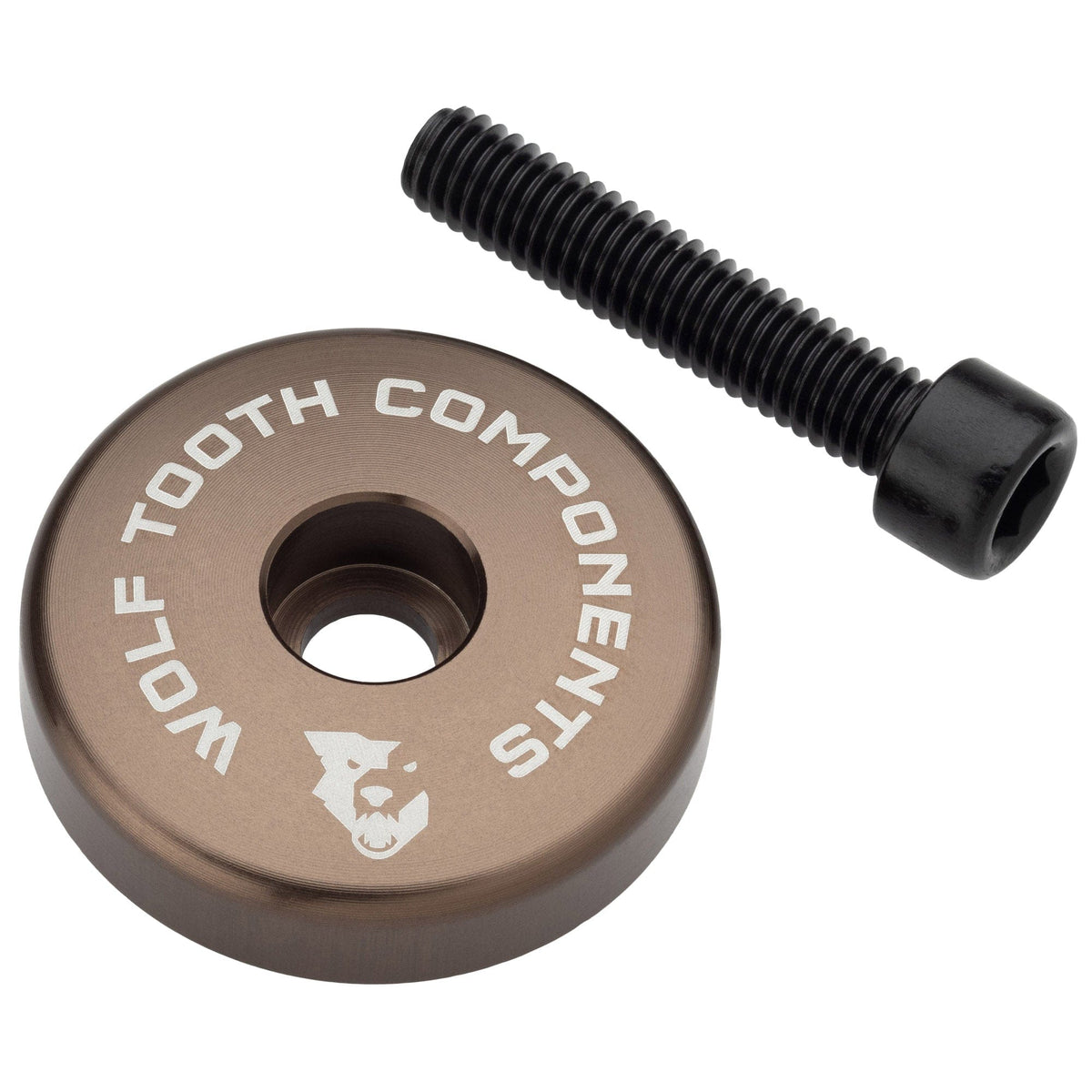 Wolf Tooth Ultralight Stem Cap with Integrated Spacer, Espresso