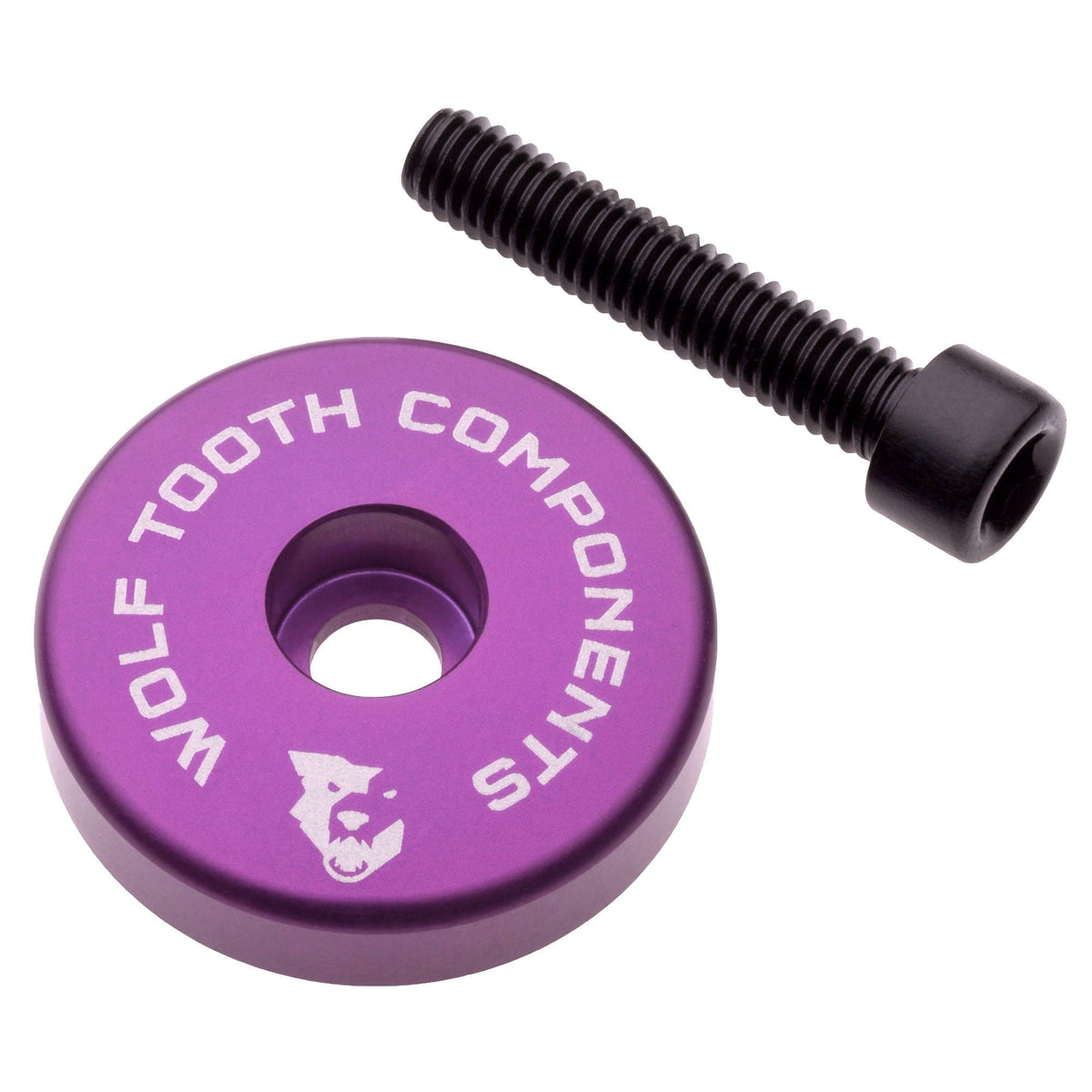 Wolf Tooth Ultralight Stem Cap with Integrated Spacer, Ultraviolet Purple