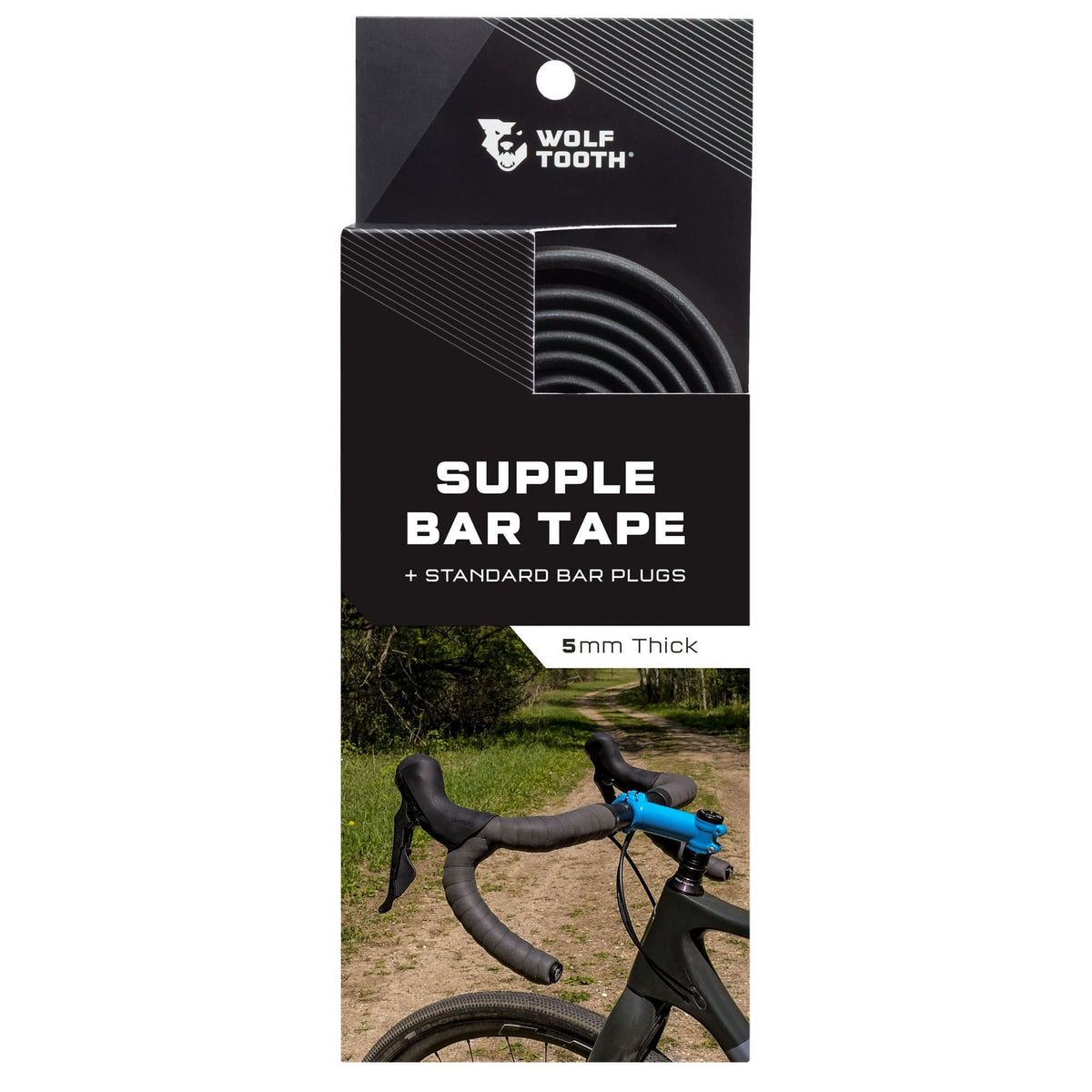 Wolf Tooth Supple Bar Tape, black, in retail box
