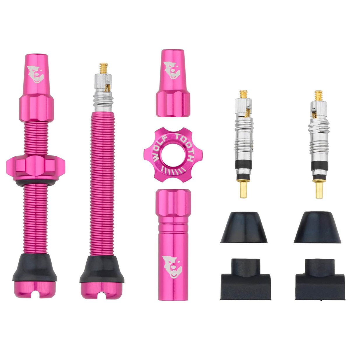 Wolf Tooth Tubeless Presta Valve Stem Kit, Pink