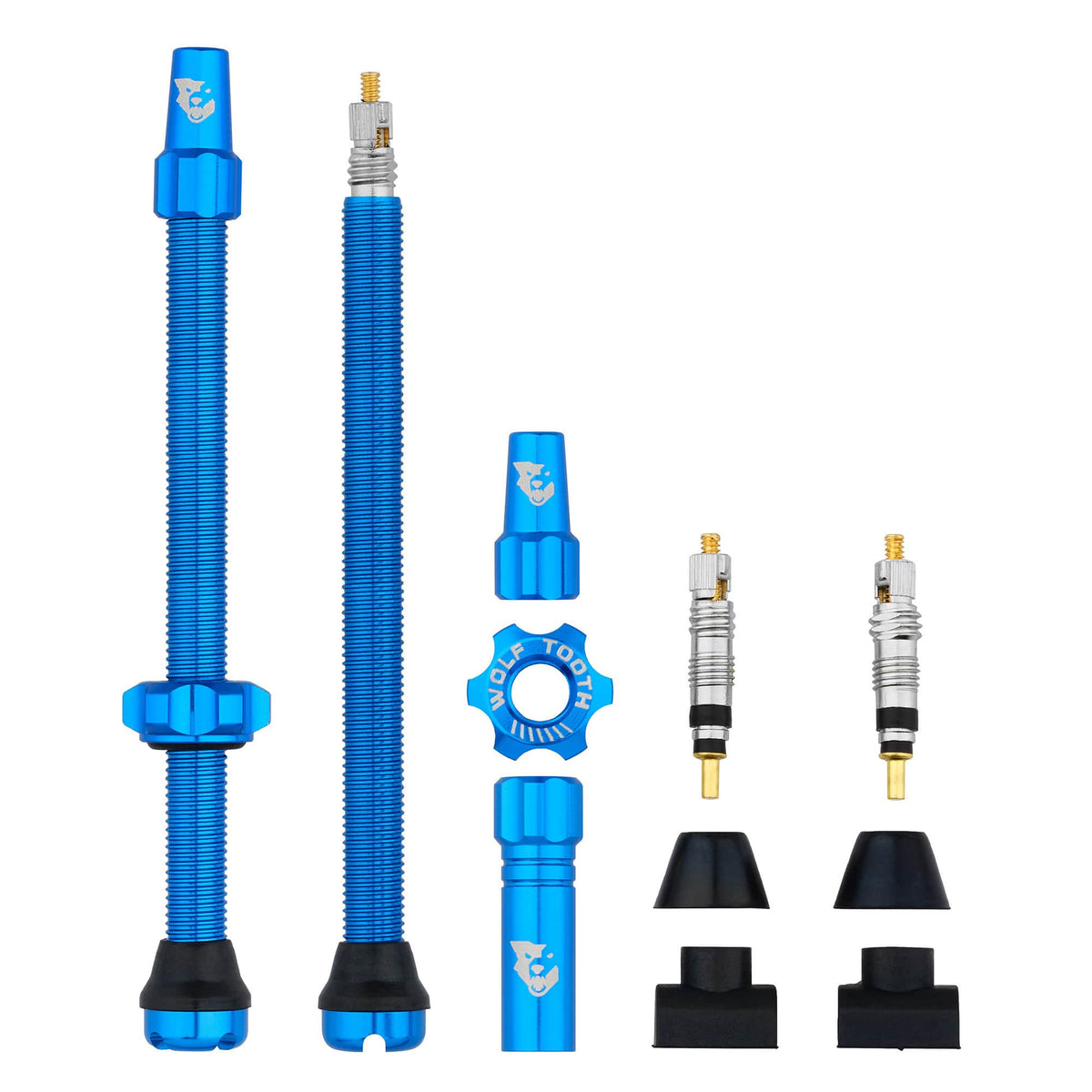 Wolf Tooth Tubeless Presta Valve Stem Kit, Blue