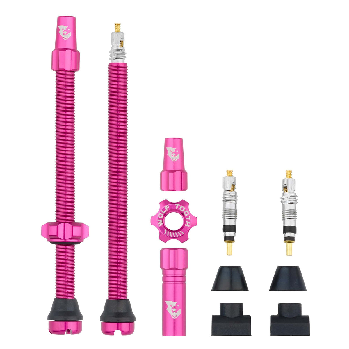 Wolf Tooth Tubeless Presta Valve Stem Kit, Pink