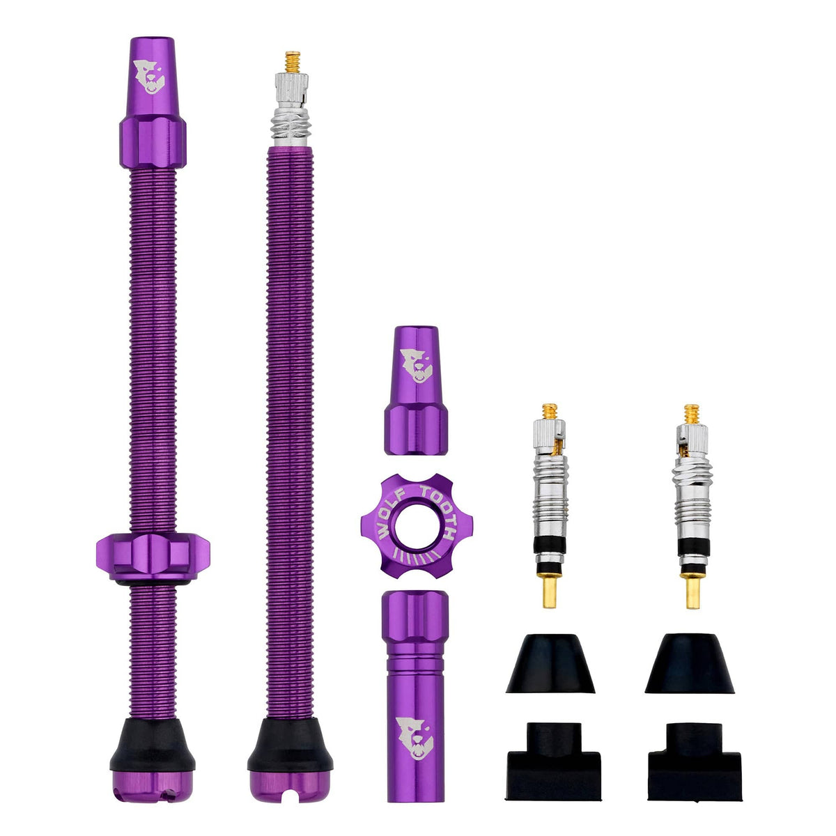 Wolf Tooth Tubeless Presta Valve Stem Kit, Ultraviolet Purple