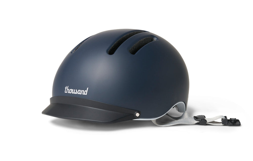 Chapter Helmet Visor, matte black visor on a navy helmet