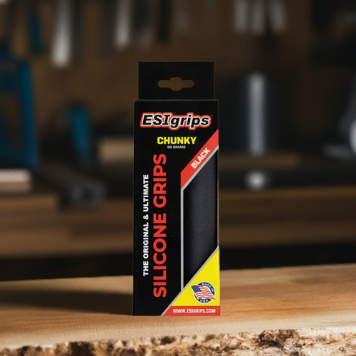 ESI Chunky Grips, black, in retail package