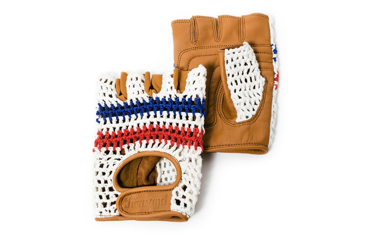Leather Bike Gloves, De Franc