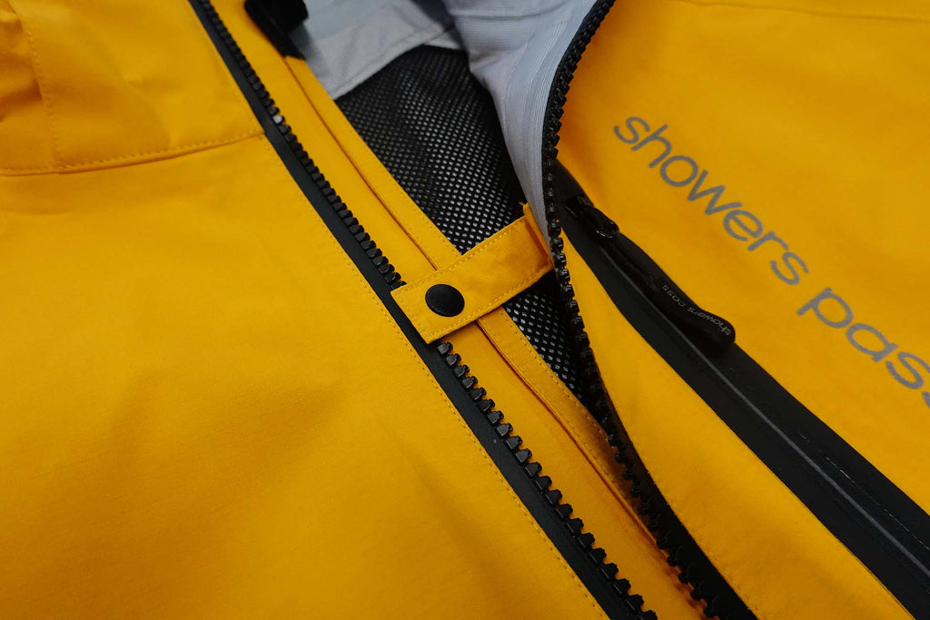 Women's Elite III Jacket, close-up of the collar snap and zipper
