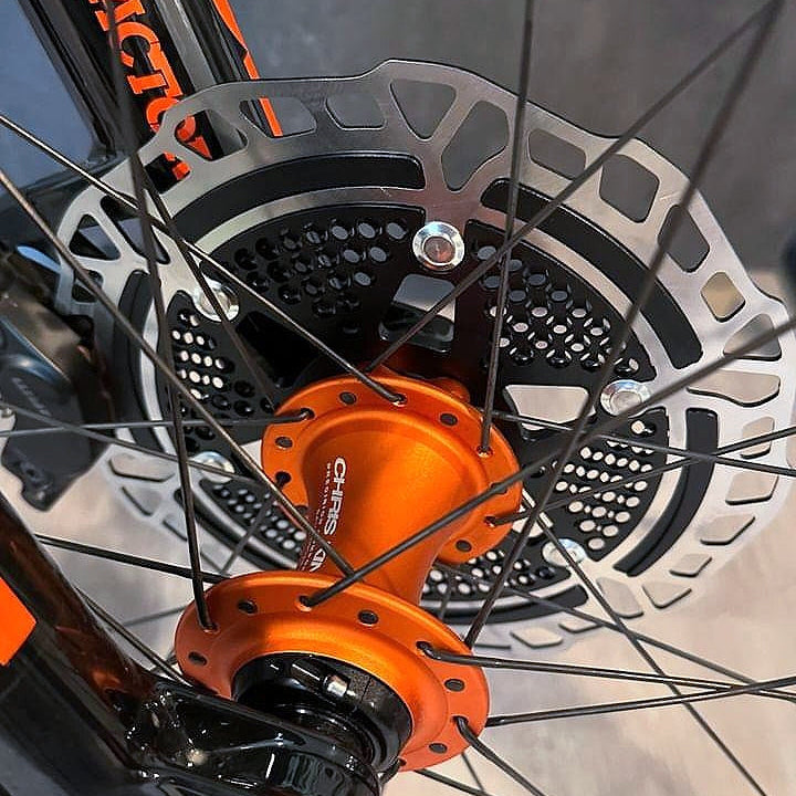 Sumart FR3H Floating Disc Brake Rotor, on a rear hub