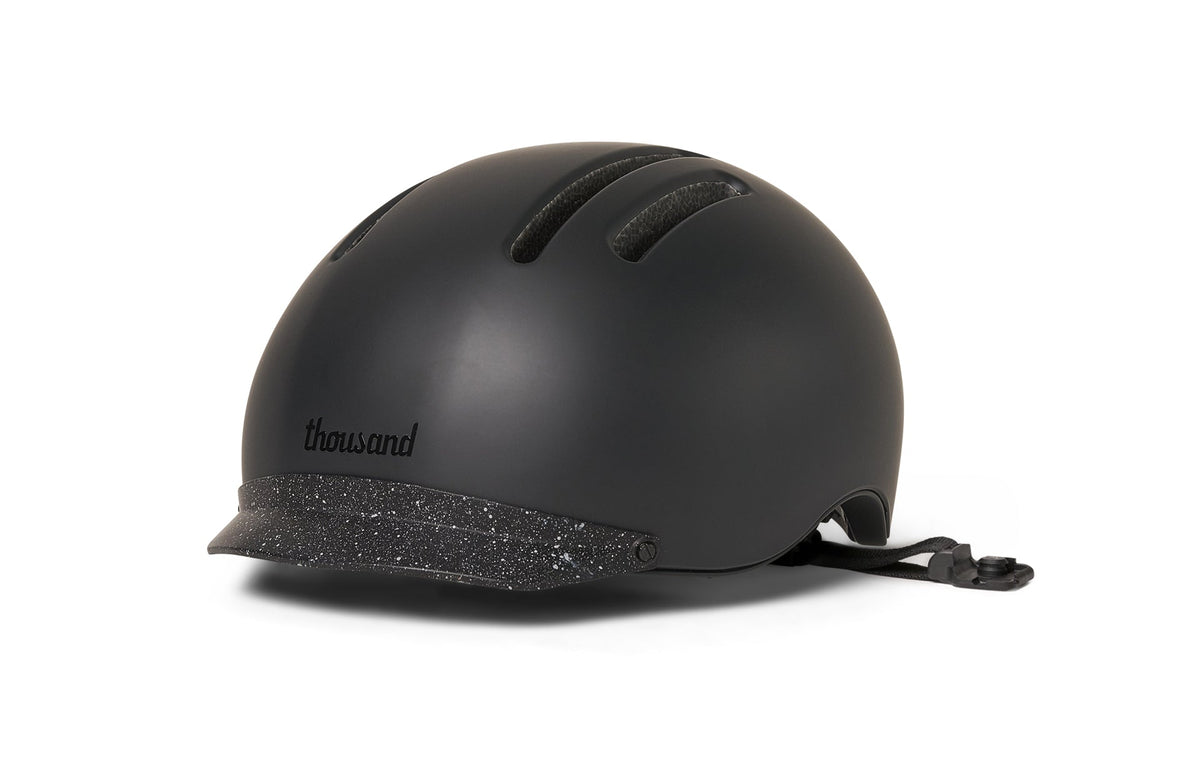 Chapter MIPS Helmet, black with speckled visor, front angle