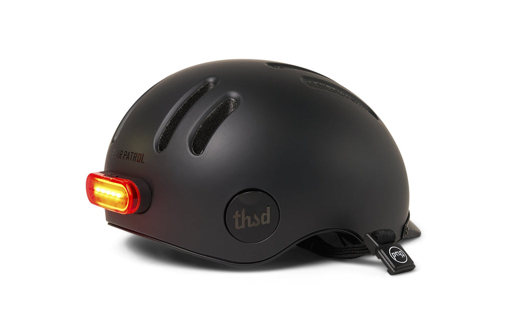 Chapter MIPS Helmet, black, side view with rear light on