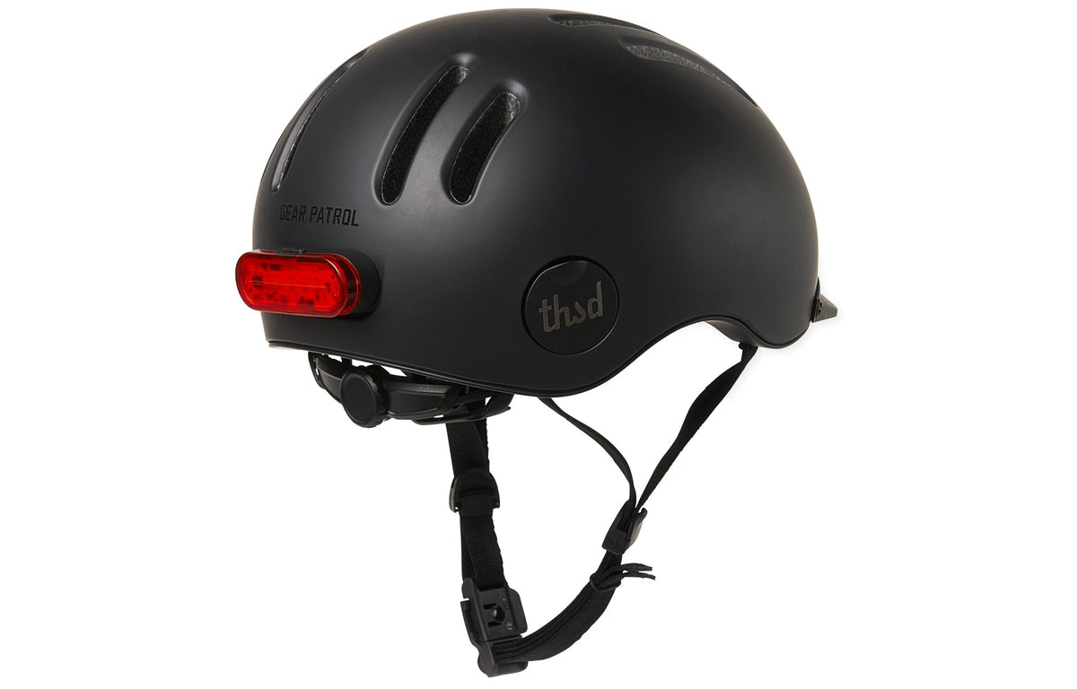 Chapter MIPS Helmet, black, rear angle with straps and light