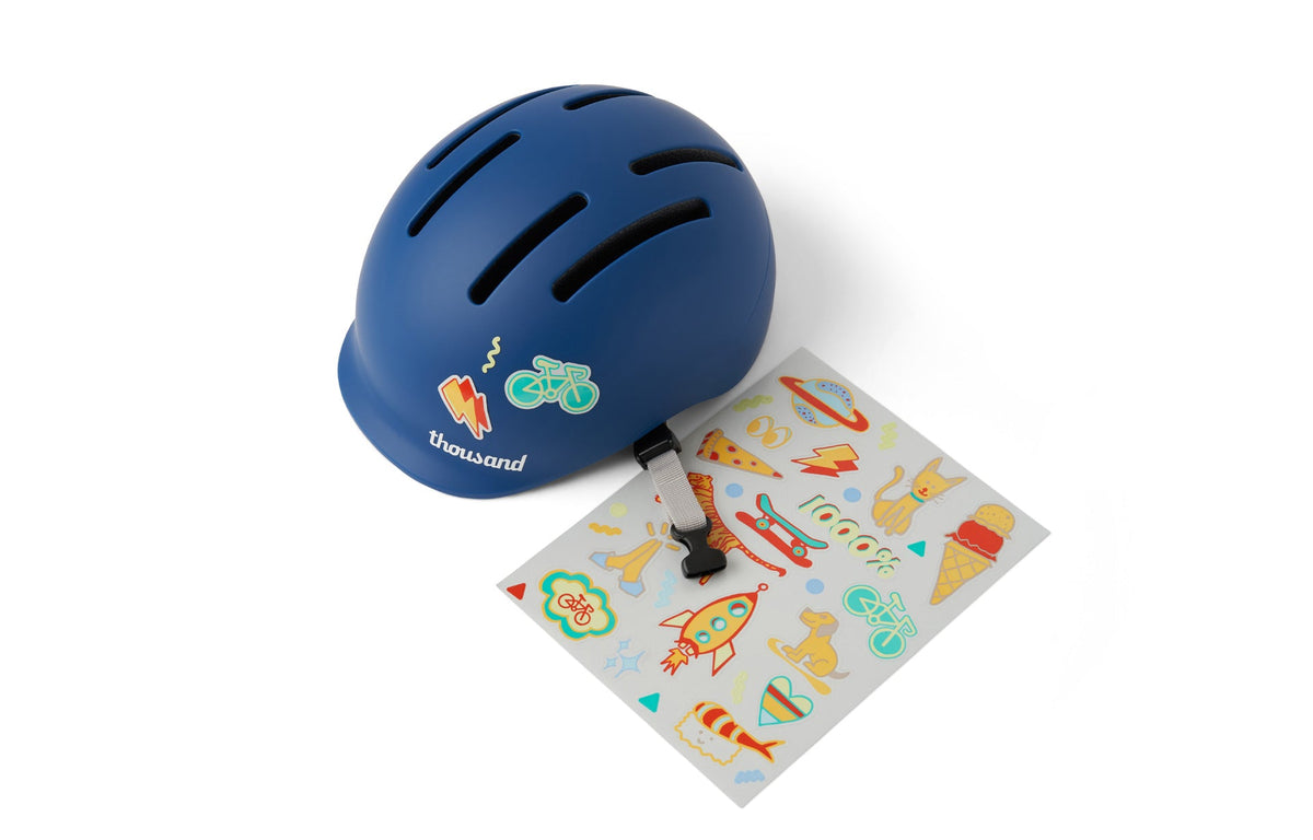 Thousand Jr. Toddler Helmet, navy, with sticker sheet