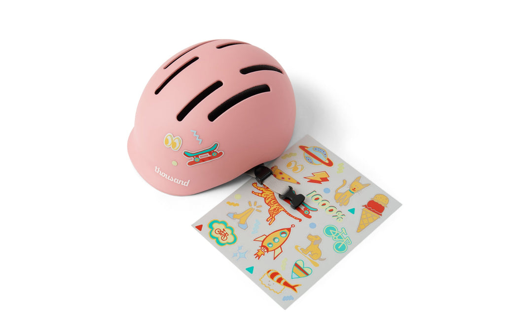 Thousand Jr. Toddler Helmet, pink, with sticker sheet