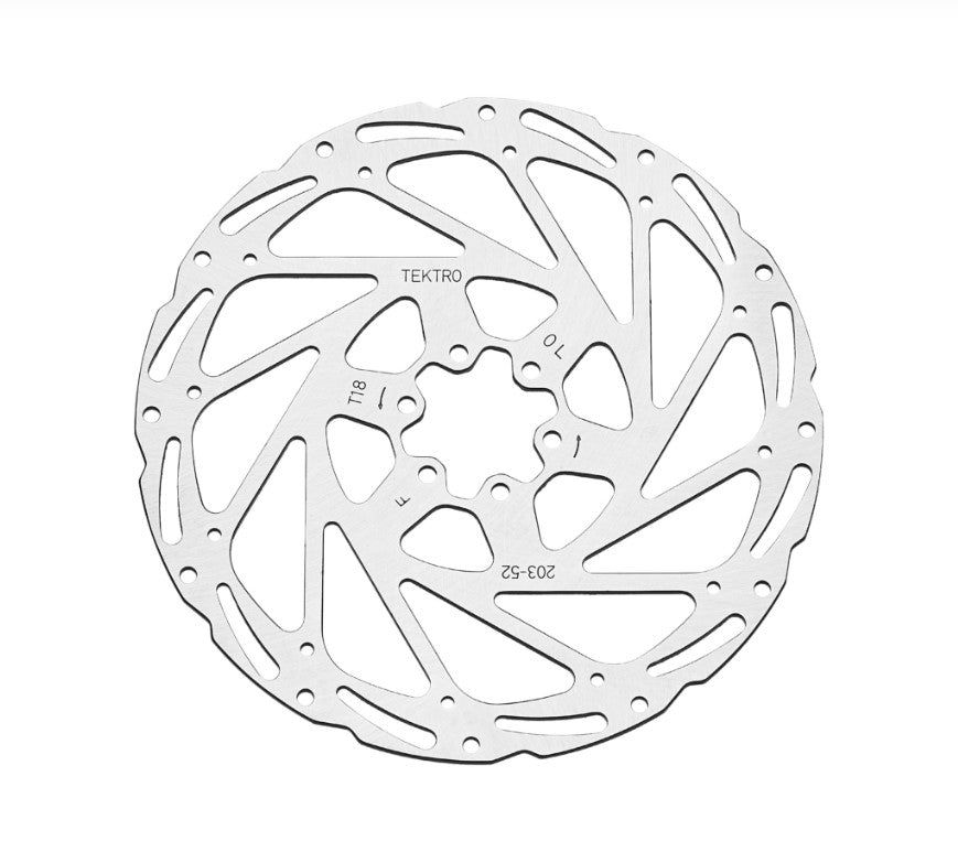 Tektro TR-52 stainless steel 6-bolt disc brake rotor, 180 mm, 1.8 mm thick
