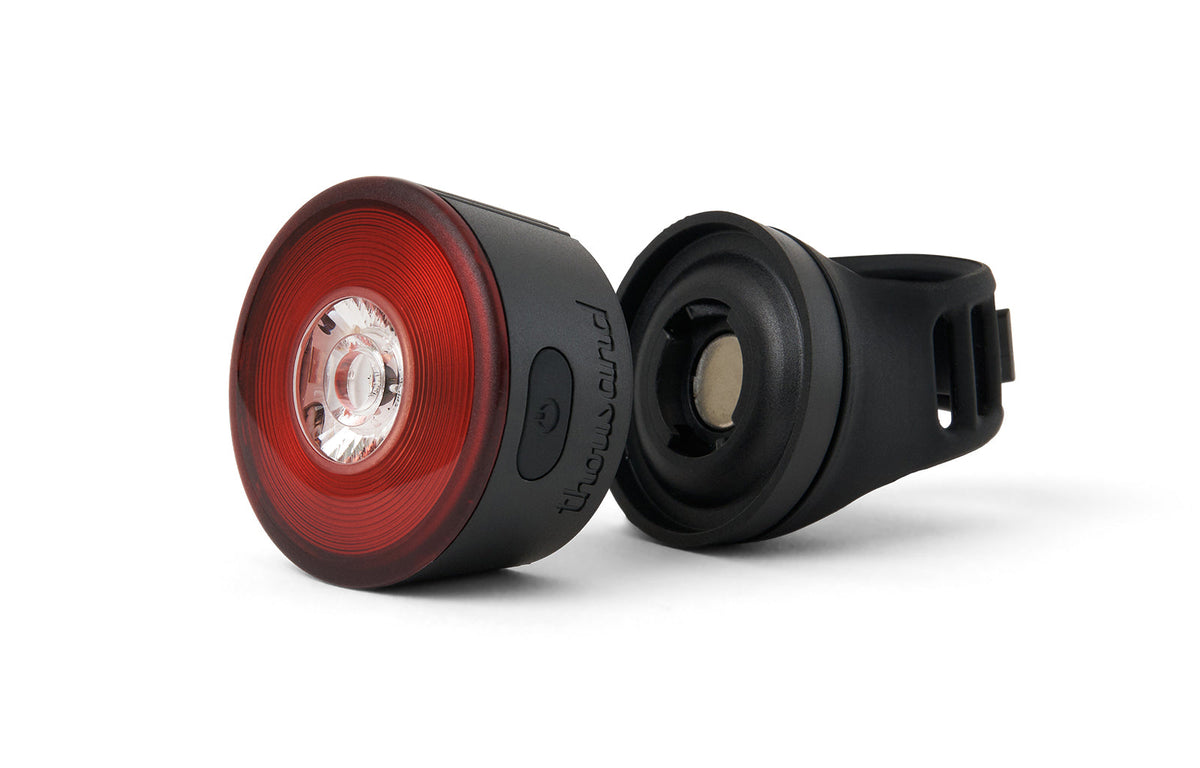 Traveler 2.0 Magnetic Bike Lights, black rear light with its strap mount