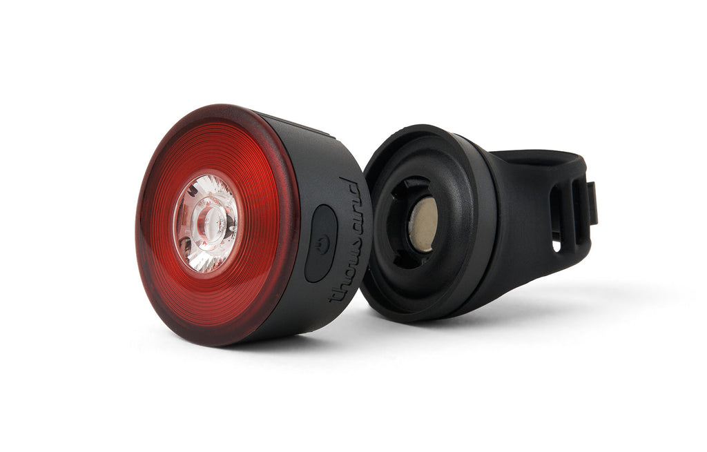 Traveler 2.0 Magnetic Bike Lights, black rear light with its strap mount