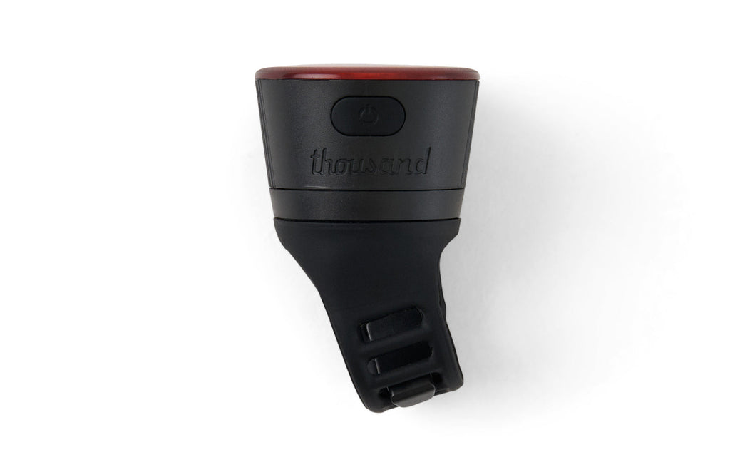 Traveler 2.0 Magnetic Bike Lights, black rear light, top view